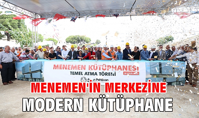 Menemen'in merkezine modern kütüphane