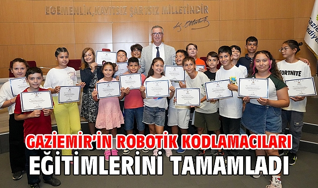 Gaziemir’in robotik kodlamacıları eğitimlerini tamamladı