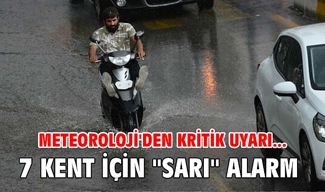 Meteoroloji'den kritik uyarı... 7 kent için