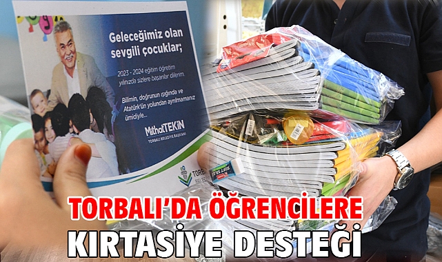 Torbalı’da öğrencilere kırtasiye desteği