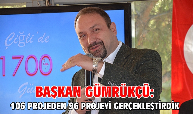 Başkan Gümrükçü: 106 projeden 96 projeyi gerçekleştirdik