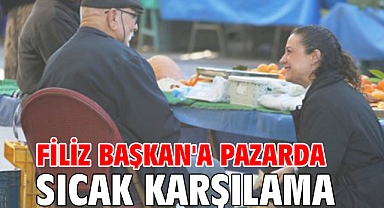 Filiz Başkan'a pazarda sıcak karşılama