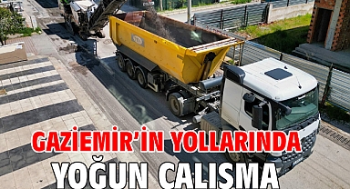 Gaziemir’in yollarında yoğun çalışma