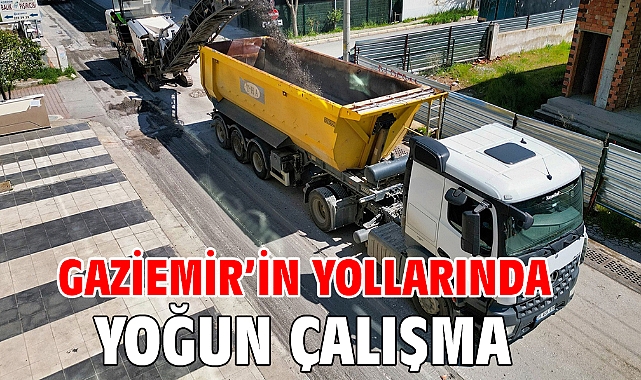 Gaziemir’in yollarında yoğun çalışma