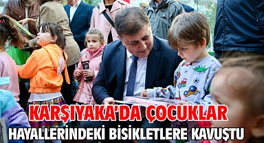 Karşıyaka’da çocuklar hayallerindeki bisikletlere kavuştu