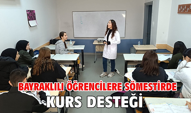 Bayraklılı öğrencilere sömestirde kurs desteği