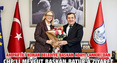 AK Partili Konak Belediye Başkan Adayı Çankırı’dan CHP’li Mevcut Başkan Batur’a Ziyaret