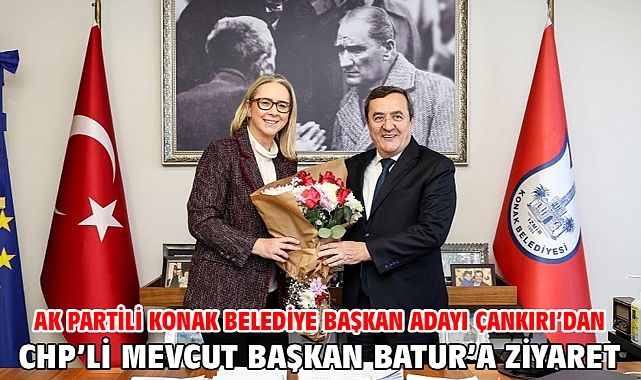 AK Partili Konak Belediye Başkan Adayı Çankırı’dan CHP’li Mevcut Başkan Batur’a Ziyaret