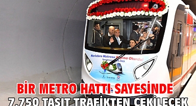 Bir metro hattı sayesinde 7.750 taşıt trafikten çekilecek