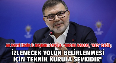 AK Parti İzmir İl Başkanı Saygılı:
