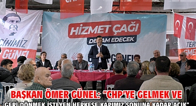 Başkan Ömer Günel: “Chp’ye Gelmek Ve Geri Dönmek İsteyen Herkese Kapımız Sonuna Kadar Açık”