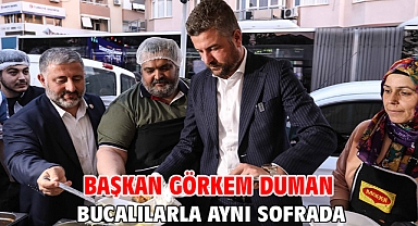 Başkan Görkem Duman Bucalılarla aynı sofrada