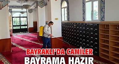 Bayraklı’da camiler bayrama hazır