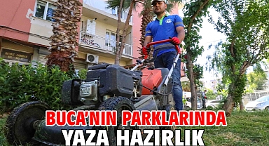 Buca’nın parklarında yaza hazırlık