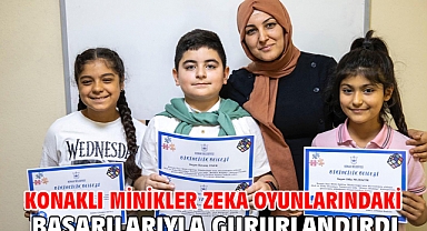 Konaklı minikler zeka oyunlarındaki başarılarıyla gururlandırdı