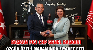 Başkan Fıçı CHP Genel Başkanı Özgür Özel'i makamında ziyaret etti