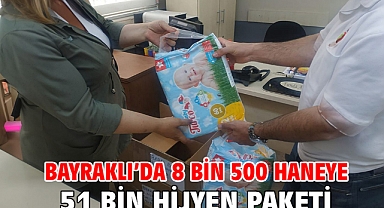 Bayraklı’da 8 bin 500 haneye 51 bin hijyen paketi