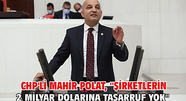CHP'li Mahir Polat, ''Şirketlerin 2 Milyar Dolarına Tasarruf Yok''
