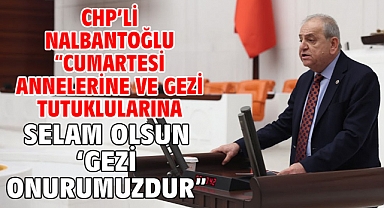 Chp’li Nalbantoğlu “Cumartesi Annelerine Ve Gezi Tutuklularına Selam Olsun ‘Gezi Onurumuzdur”
