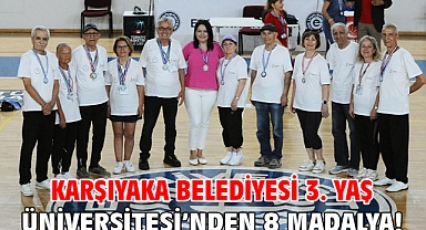 Karşıyaka Belediyesi 3. Yaş Üniversitesi’nden 8 madalya!
