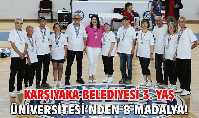 Karşıyaka Belediyesi 3. Yaş Üniversitesi’nden 8 madalya!