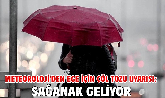 Meteoroloji'den Ege için çöl tozu uyarısı: Sağanak geliyor