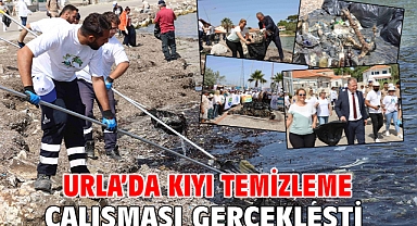 Urla’da kıyı temizleme çalışması gerçekleşti