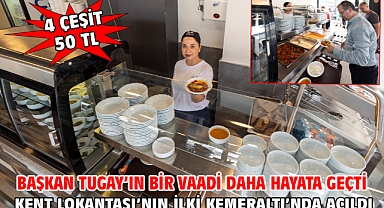 Başkan Tugay’ın bir vaadi daha hayata geçti Kent Lokantası’nın ilki Kemeraltı’nda açıldı