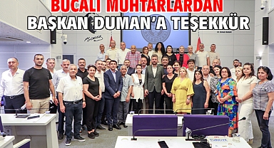 Bucalı muhtarlardan Başkan Duman’a teşekkür