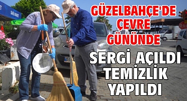 Güzelbahçe'de çevre gününde sergi açıldı temizlik yapıldı
