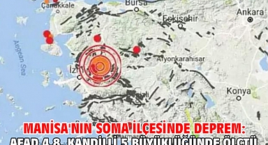 Manisa'nın Soma ilçesinde deprem: AFAD 4.8, Kandilli 5 büyüklüğünde ölçtü!