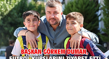 Başkan Görkem Duman, futbol kurslarını ziyaret etti