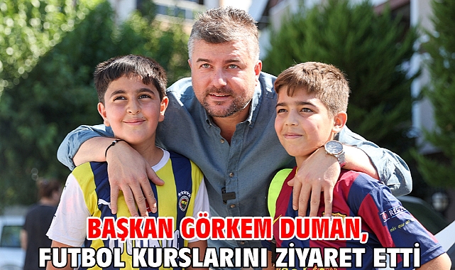 Başkan Görkem Duman, futbol kurslarını ziyaret etti