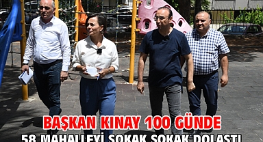 Başkan Kınay 100 günde 58 mahalleyi sokak sokak dolaştı