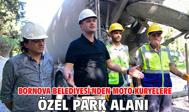 Bornova Belediyesi'nden moto kuryelere özel park alanı