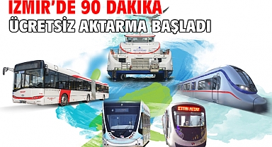 İzmir’de 90 dakika ücretsiz aktarma başladı