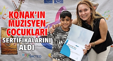 Konak’ın müzisyen çocukları sertifikalarını aldı