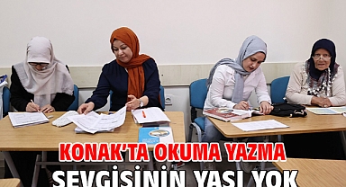 Konak’ta okuma yazma sevgisinin yaşı yok