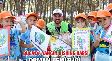 BUCA'DA YANGIN RİSKİNE KARŞI ORMAN TEMİZLİĞİ