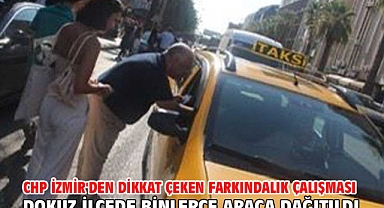 CHP İzmir'den Dikkat Çeken Farkındalık Çalışması Dokuz İlçede Binlerce Araca Dağıtıldı