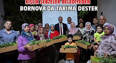Kışlık sebzeler belediyeden Bornova’da tarıma destek