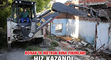 Konak’ta metruk bina yıkımları hız kazandı