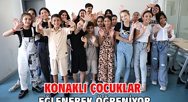 Konaklı çocuklar eğlenerek öğreniyor