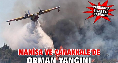 Manisa ve Çanakkale'de orman yangını 