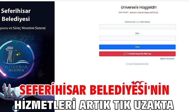 Seferihisar Belediyesi'nin hizmetleri artık tık uzakta