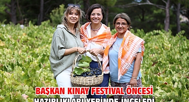 Başkan Kınay festival öncesi hazırlıkları yerinde inceledi