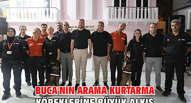 BUCA'NIN ARAMA KURTARMA KÖPEKLERİNE BÜYÜK ALKIŞ