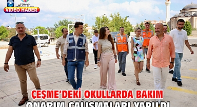 Çeşme’deki Okullarda Bakım Onarım Çalışmaları Yapıldı
