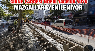 Girne Caddesi’ndeki yağmur suyu mazgalları yenileniyor