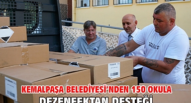 Kemalpaşa Belediyesi'nden 150 Okula Dezenfektan Desteği